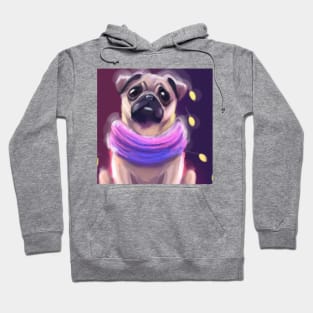 Cute Pug Drawing Hoodie